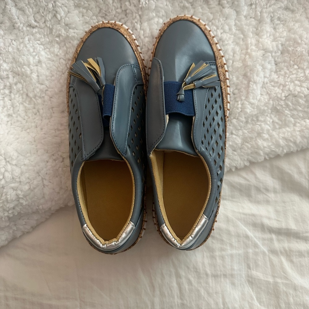 Blue Cork Loafers